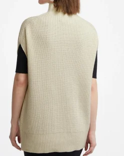 Femme Galeries Lafayette Pull en Laine & Cachemire col montant Shanghai écru