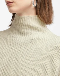 Femme Galeries Lafayette Pull en Laine & Cachemire col montant Shanghai écru