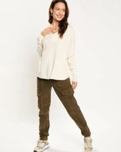 Femme Lauren Vidal Pull en Laine & Cachemire mélangés Naos crème