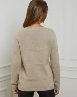 Femme La Petite Parisienne Pull en Laine & Cachemire mélangés Grant camel