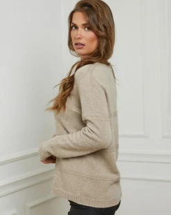 Femme La Petite Parisienne Pull en Laine & Cachemire mélangés Grant camel