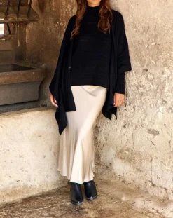 Femme Lauren Vidal Pull en Laine & Cachemire Nox noir