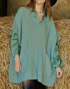 Femme Lauren Vidal Pull en Laine & Cachemire mélangés Naos amande