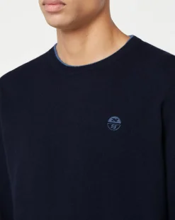 Homme North Sails Pull en Laine & Cachemire mélangés col rond bleu marine
