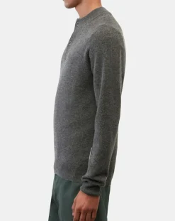 Online Marc O'Polo Pull en Laine & Coton à boutons gris