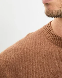 Marc O'Polo Pull en Laine & Coton marron