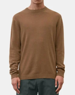 Marc O'Polo Pull en Laine & Coton marron