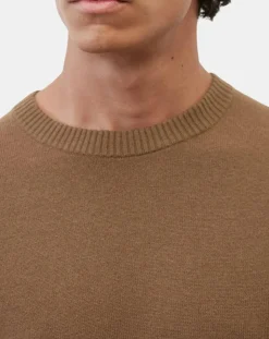 Marc O'Polo Pull en Laine & Coton marron