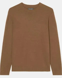 Marc O'Polo Pull en Laine & Coton marron