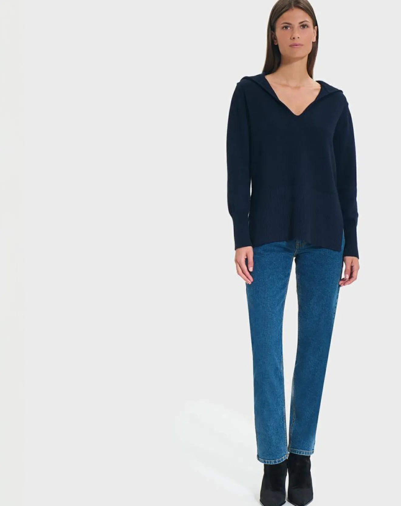 Femme Zapa Pull en Laine & Coton Novalie nocturne