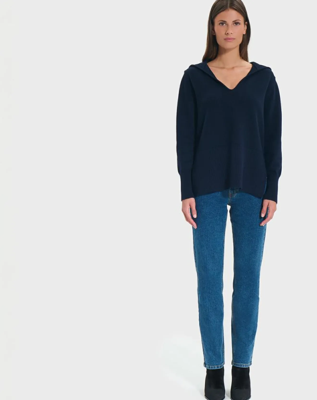 Femme Zapa Pull en Laine & Coton Novalie nocturne