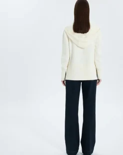 Femme Zapa Pull en Laine & Coton Novalie écru