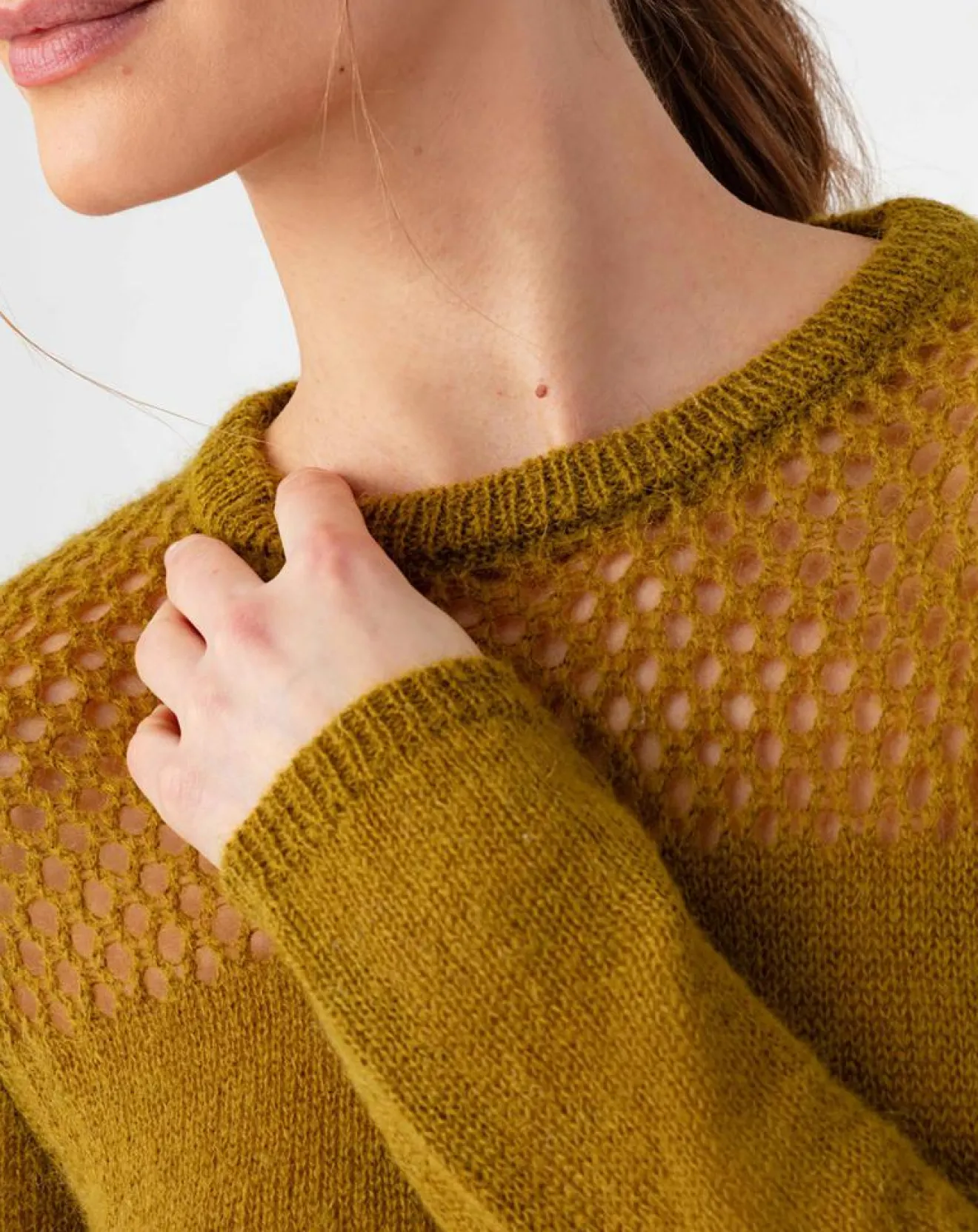 Best Indies Pull en Laine & Mohair mélangés Cleo curry