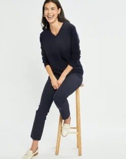 Sale Lauren Vidal Pull en Laine & Mohair mélangés Seven encre