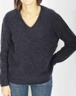 Sale Lauren Vidal Pull en Laine & Mohair mélangés Seven encre