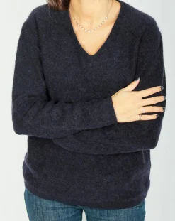 Sale Lauren Vidal Pull en Laine & Mohair mélangés Seven encre