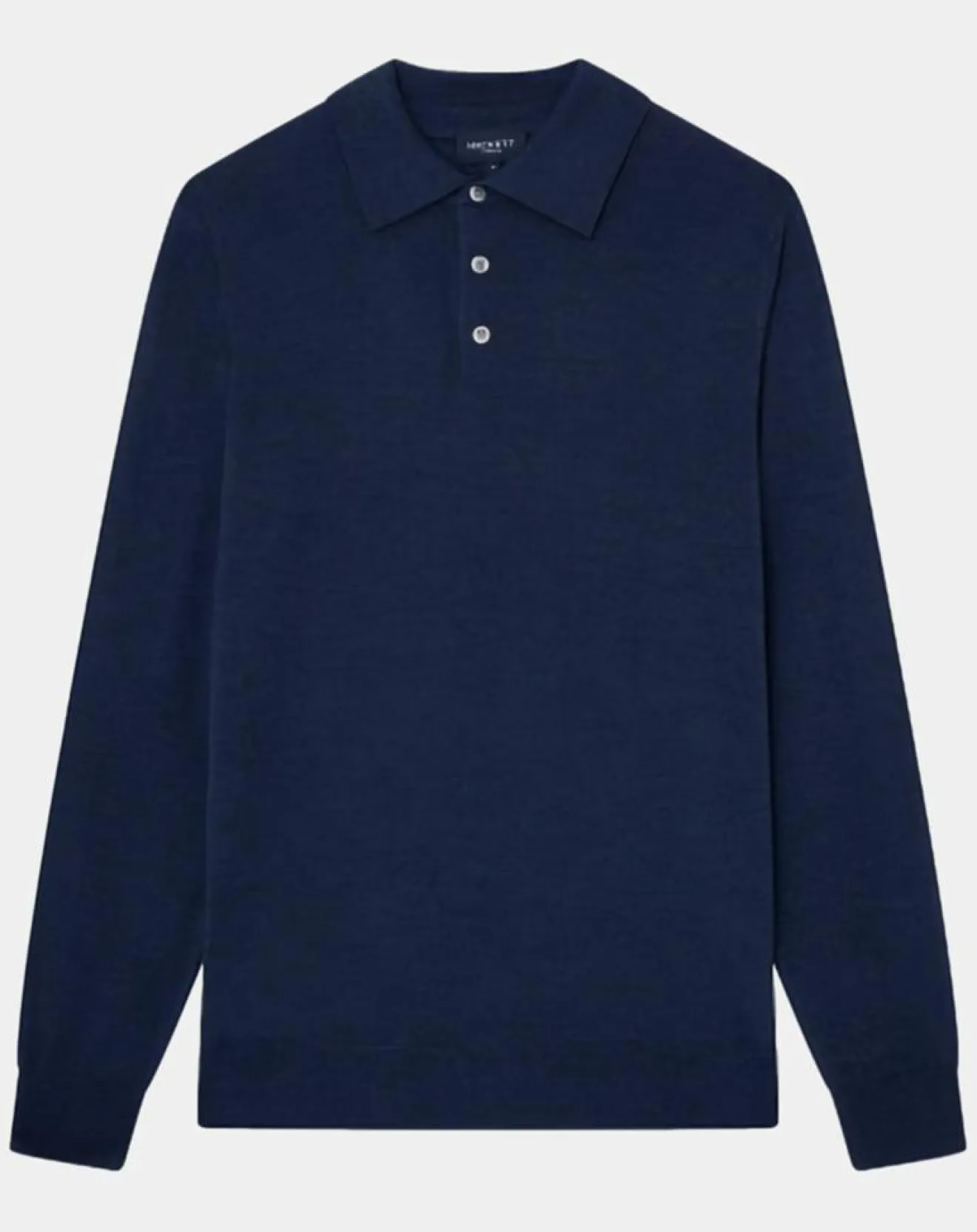 Best Hackett London Pull en Laine & Soie col polo bleu