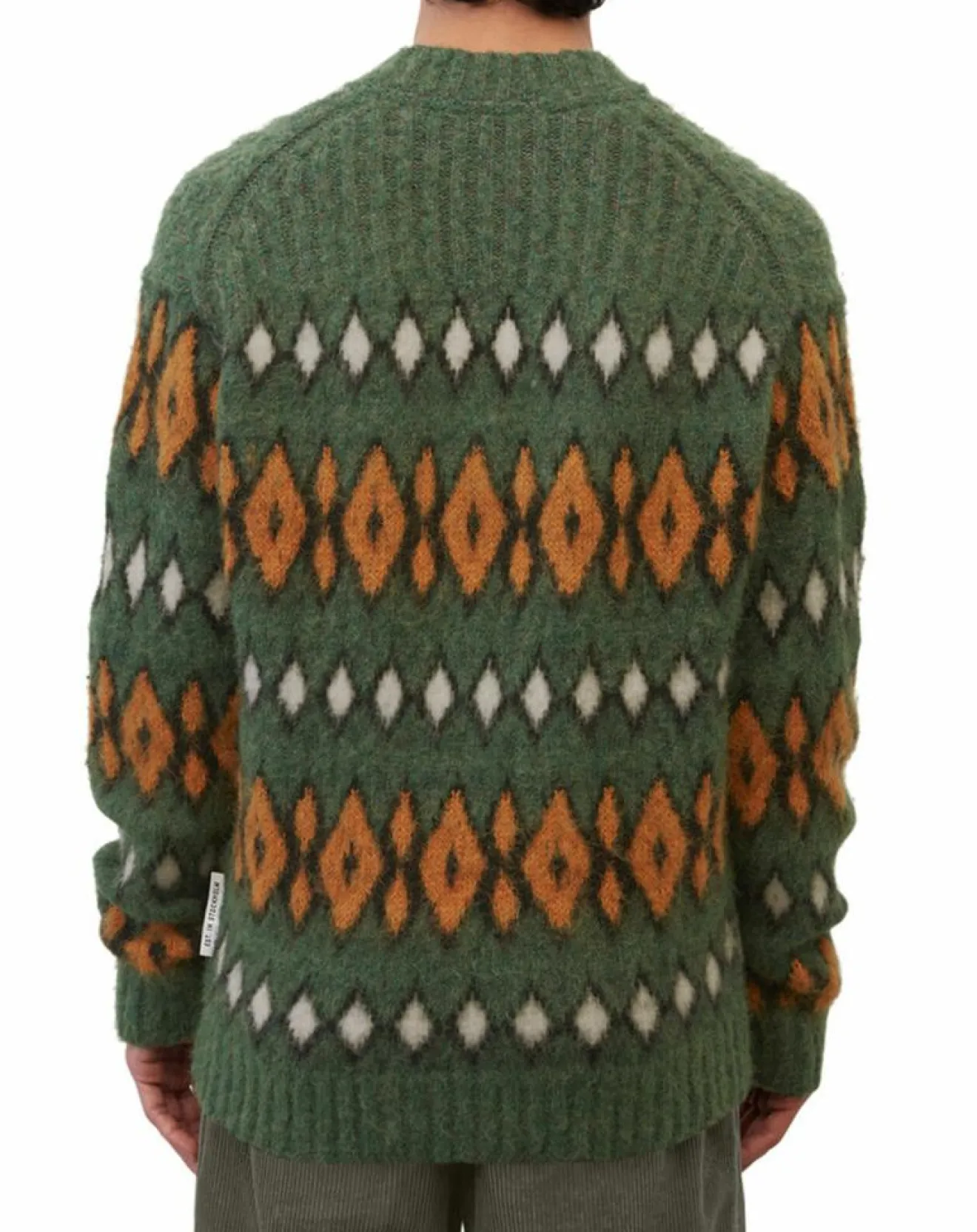 Best Marc O'Polo Pull en Laine, Alpaga & Mohair mélangés à motifs vert