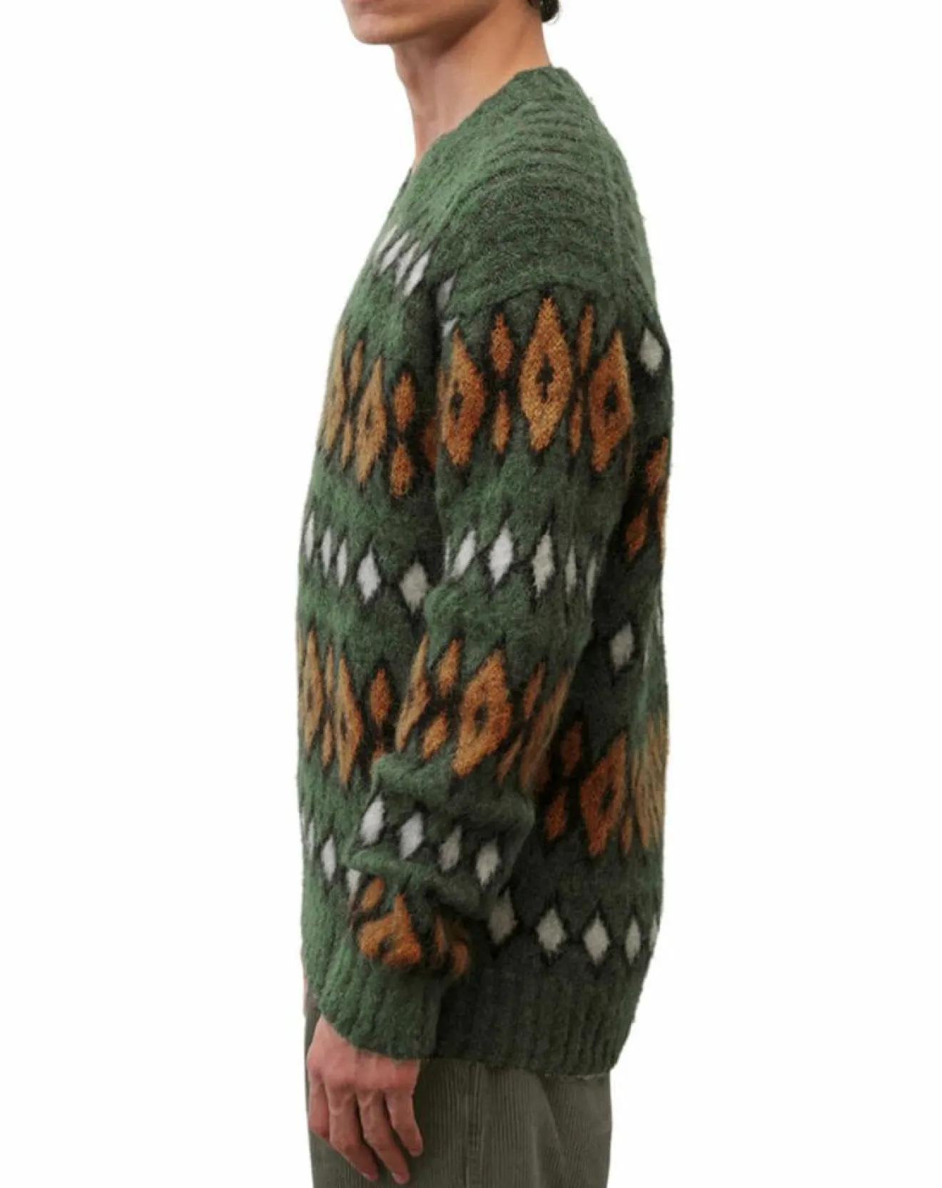 Best Marc O'Polo Pull en Laine, Alpaga & Mohair mélangés à motifs vert