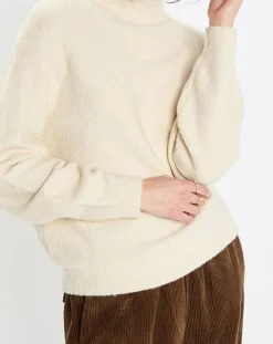 Best Marc O'Polo Pull en Laine bouclée col cheminé écru