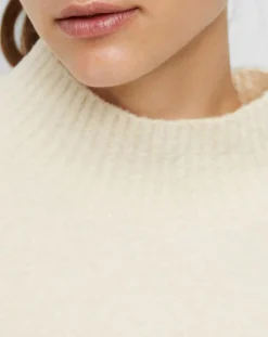 Best Marc O'Polo Pull en Laine bouclée col cheminé écru