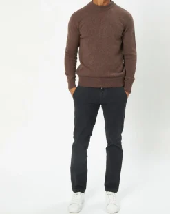 Best Marc O'Polo Pull en Laine d'Agneau mélangée col rond marron