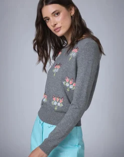 Femme Manoush Pull en Laine mélangée BCBG gris