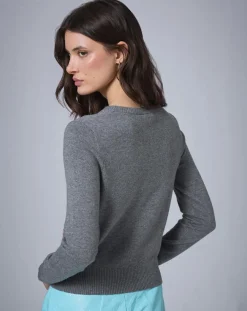 Femme Manoush Pull en Laine mélangée BCBG gris