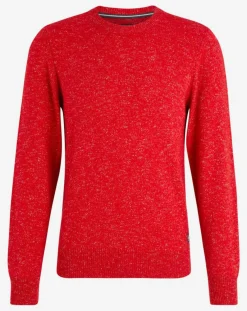 Homme Marc O'Polo Pull en Laine mélangée chinée rouge