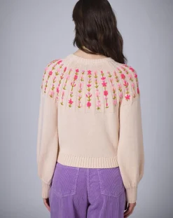 Manoush Pull en Laine mélangée Claudine nude