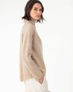 Femme Indies Pull en Laine mélangée Conrad beige