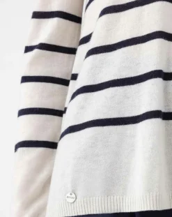 Femme Indies Pull en Laine mélangée Danae écru/marine