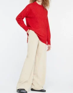 Femme Yerse Pull en Laine mélangée Danae rouge
