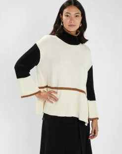 Femme Lauren Vidal Pull en Laine mélangée Doll crème