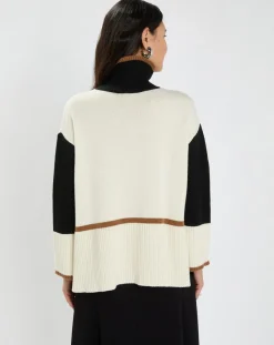 Femme Lauren Vidal Pull en Laine mélangée Doll crème