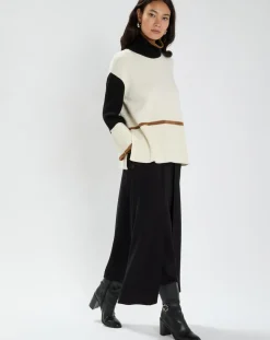 Femme Lauren Vidal Pull en Laine mélangée Doll crème