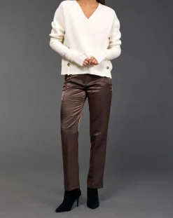 Femme Lauren Vidal Pull en Laine mélangée Dylan écru