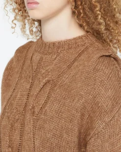 Femme Yerse Pull en Laine mélangée Elion marron