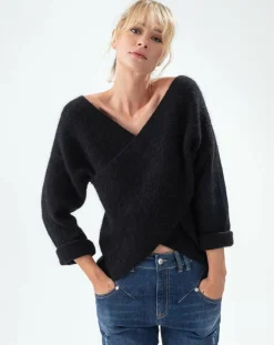 Sale Indies Pull en Laine mélangée Harmonie noir