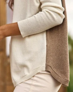 Femme Lauren Vidal Pull en Laine mélangée Kelya écru