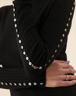 Hot Indies Pull en Laine mélangée Kris noir