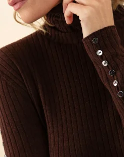 New Indies Pull en Laine mélangée Kris chocolat