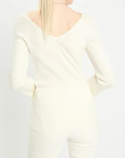 Femme Zapa Pull en Laine mélangée Nelia écru