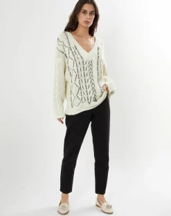 Best Belair Pull en Laine mélangée Pain écru