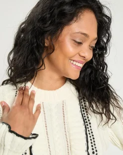 Online Manoush Pull en Laine mélangée Parure ecru