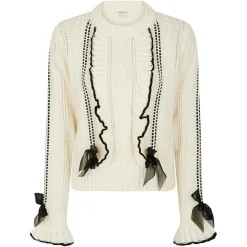 Online Manoush Pull en Laine mélangée Parure ecru