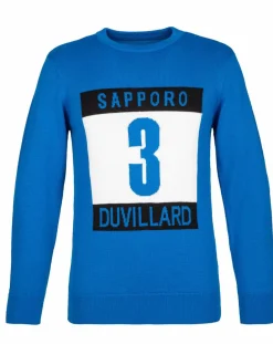 Homme Duvillard Pull en Laine mélangée Philip bleu chic