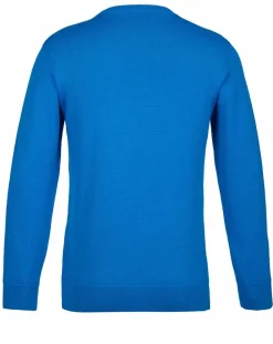 Homme Duvillard Pull en Laine mélangée Philip bleu chic