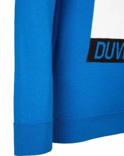 Homme Duvillard Pull en Laine mélangée Philip bleu chic