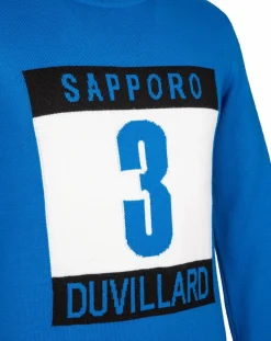 Homme Duvillard Pull en Laine mélangée Philip bleu chic